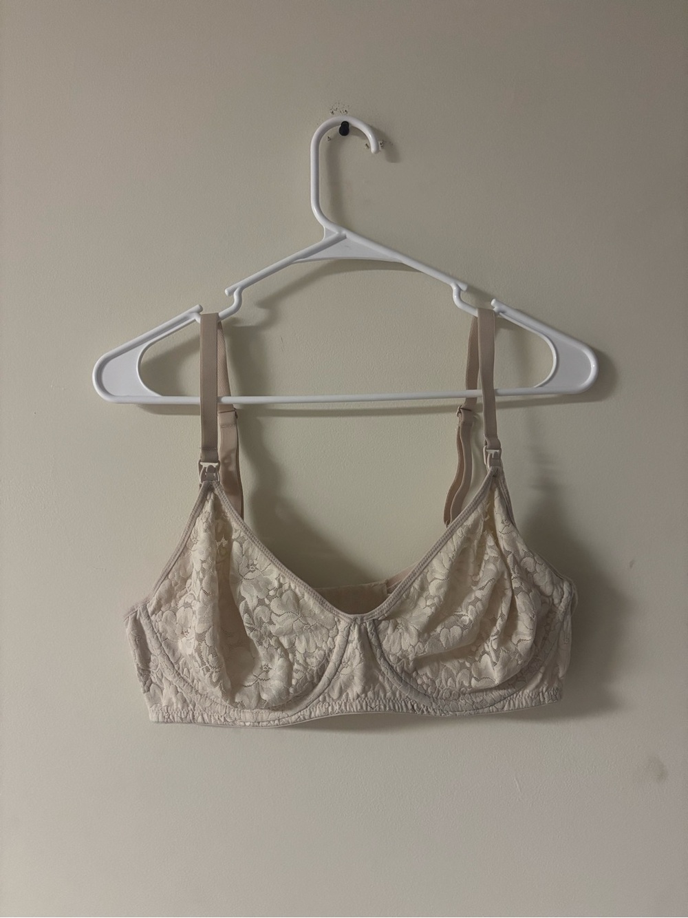 Gilligan & O’Malley Lace Underwire Bra 38C Nude Beige Everyday Comfort